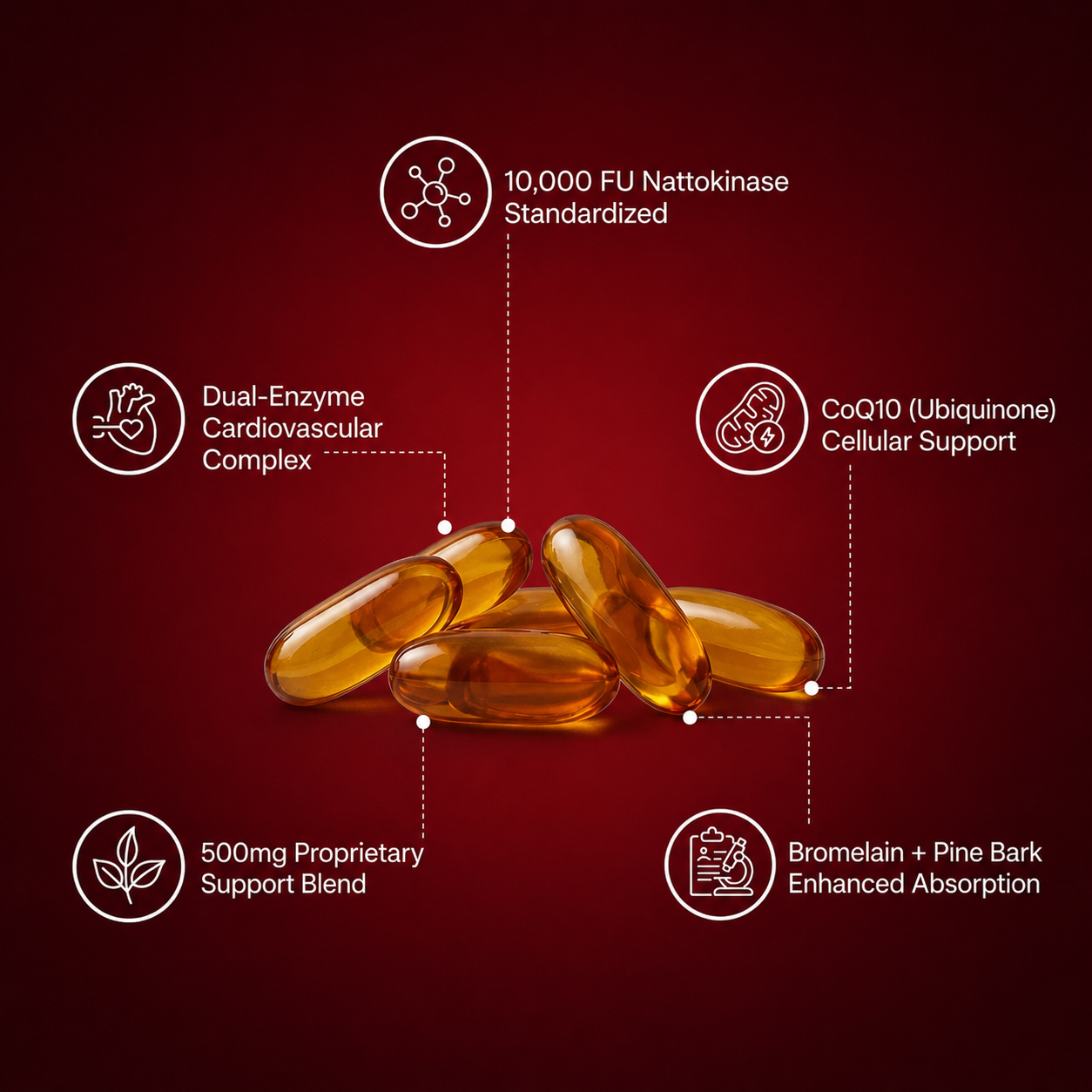Nattokinase Softgels - 10,000 FU of Pure Circulation Support in Every Serving