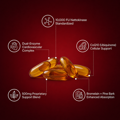 Nattokinase Softgels - 10,000 FU of Pure Circulation Support in Every Serving