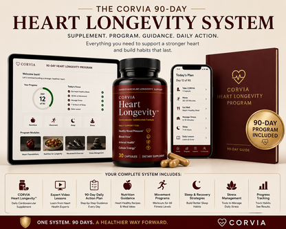 CORVIA 90-day Heart Longevity System contents
